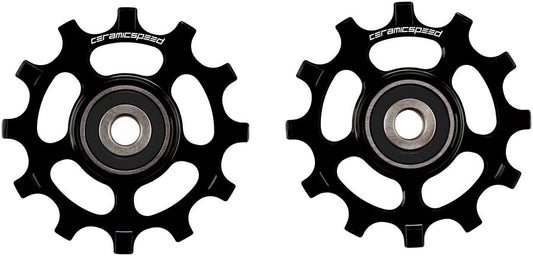 CeramicSpeed Pulley Wheels for SRAM AXS Road 12-Speed - 12 Tooth Alloy Black Pulley Assembly CeramicSpeed   