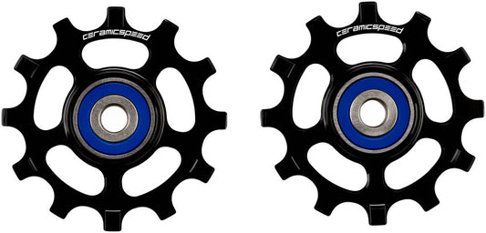 CeramicSpeed Pulley Wheels Shimano 11-Speed - 12 Tooth Narrow Wide Coated Races Alloy BLK Pulley Assembly CeramicSpeed   