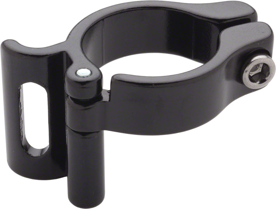 Problem Solvers Braze-on Adaptor Clamp 31.8mm Slotted Black Front Derailleurs and Parts Problem Solvers   