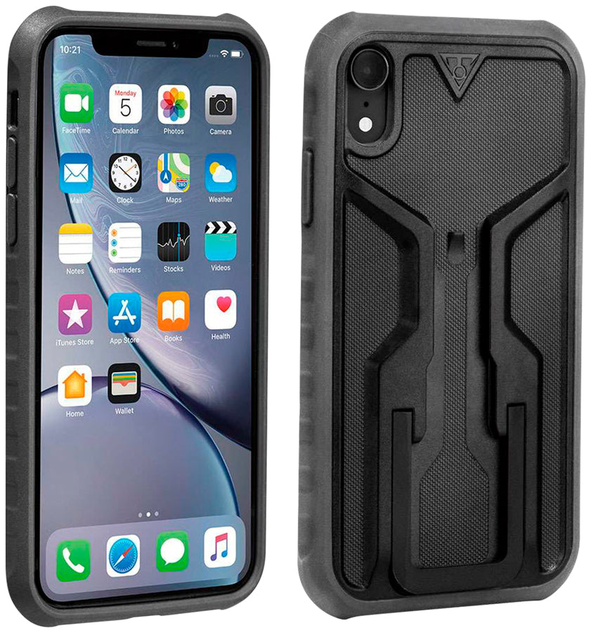 Topeak Ridecase with Mount - Fits iPhone XR Black/Gray Phone Bag and Holder Topeak   