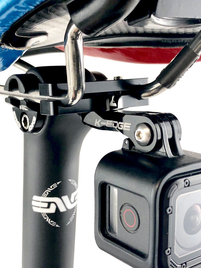 K-EDGE Go BIG Pro Saddle Rail Camera Mount GoPro Garmin Shimano BLK Camera Mounts K-Edge   