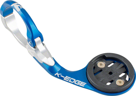 K-EDGE Garmin Race Handlebar Mount: 31.8mm Blue/Silver Computers and Accessories K-Edge   