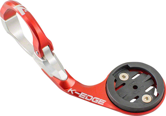 K-EDGE Garmin Race Handlebar Mount: 31.8mm Red/Silver Computers and Accessories K-Edge   