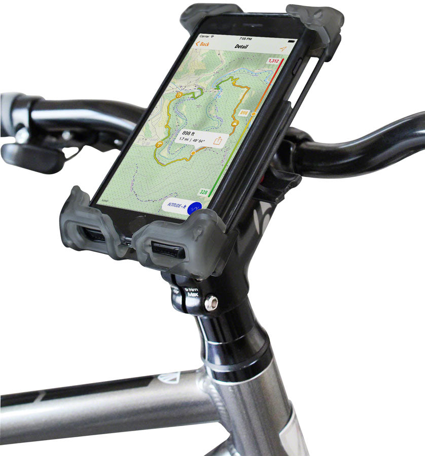 Delta Hefty Holder Plus Smartphone Bike Mount - Clear Gray Phone Bag and Holder Delta   