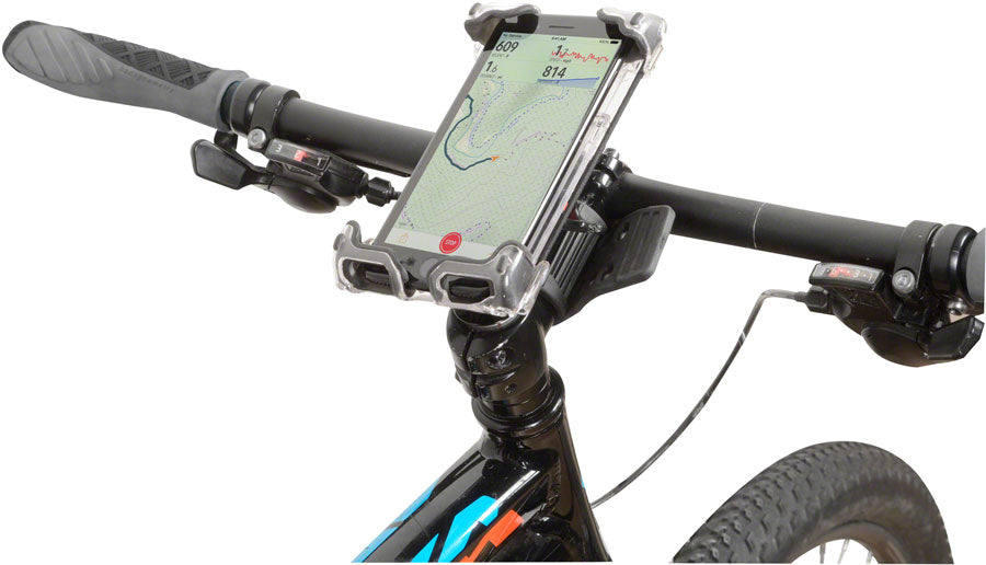 Delta Hefty Holder Plus Smartphone Bike Mount - Clear Gray Phone Bag and Holder Delta   