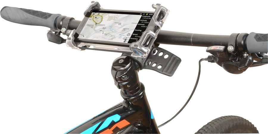 Delta Hefty Holder Plus Smartphone Bike Mount - Clear Gray Phone Bag and Holder Delta   