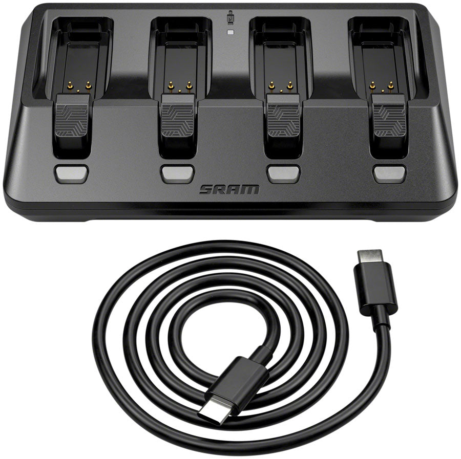 SRAM AXS eTap 4-Port Battery Base Charger - Includes USB-C Cord Batteries not included Electronic Shifter Parts SRAM   