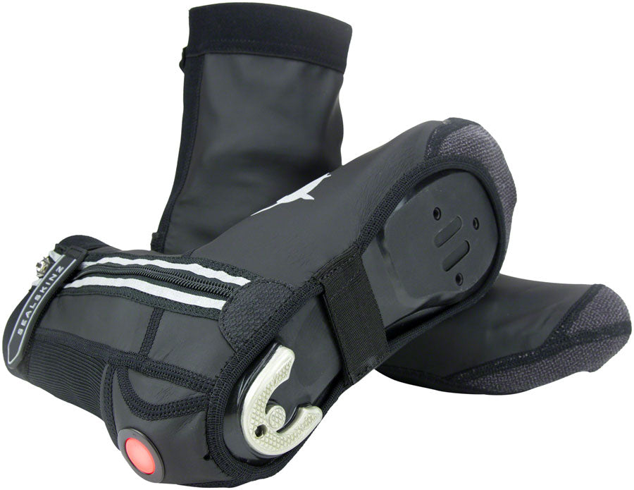 Sealskinz All Weather LED Open Sole Cycle Overshoe - Black Small Shoes and Insoles SealSkinz   