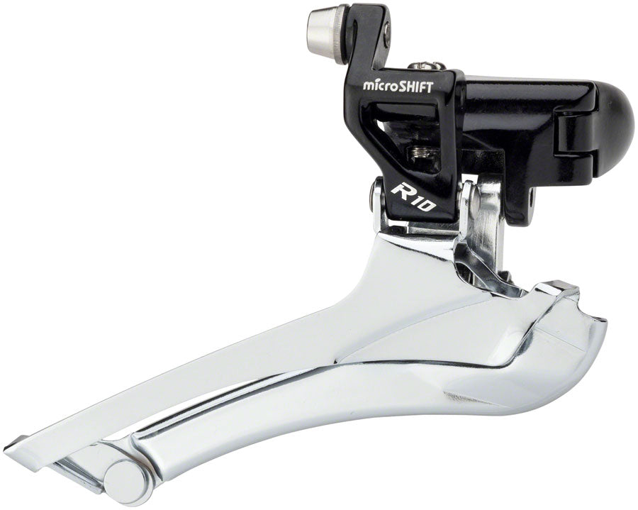 microSHIFT R10 Front Derailleur - 10-Speed Double 56t Max Band Clamp Shimano Compatible BLK Front Derailleurs and Parts microSHIFT   