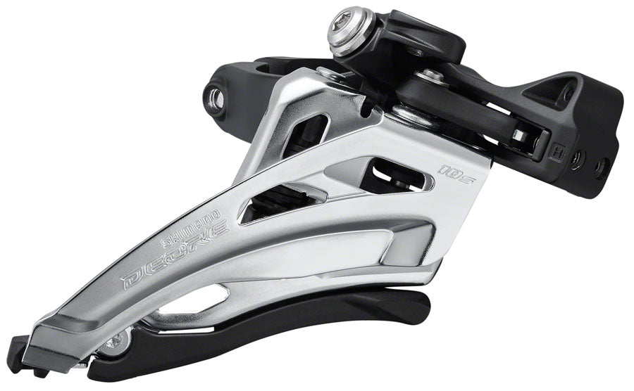 Shimano Deore FD-M4100-M Front Derailleur - 10 Speed Double Side Swing Front Pull Clamp Band Silver/BLK Front Derailleurs and Parts Shimano   