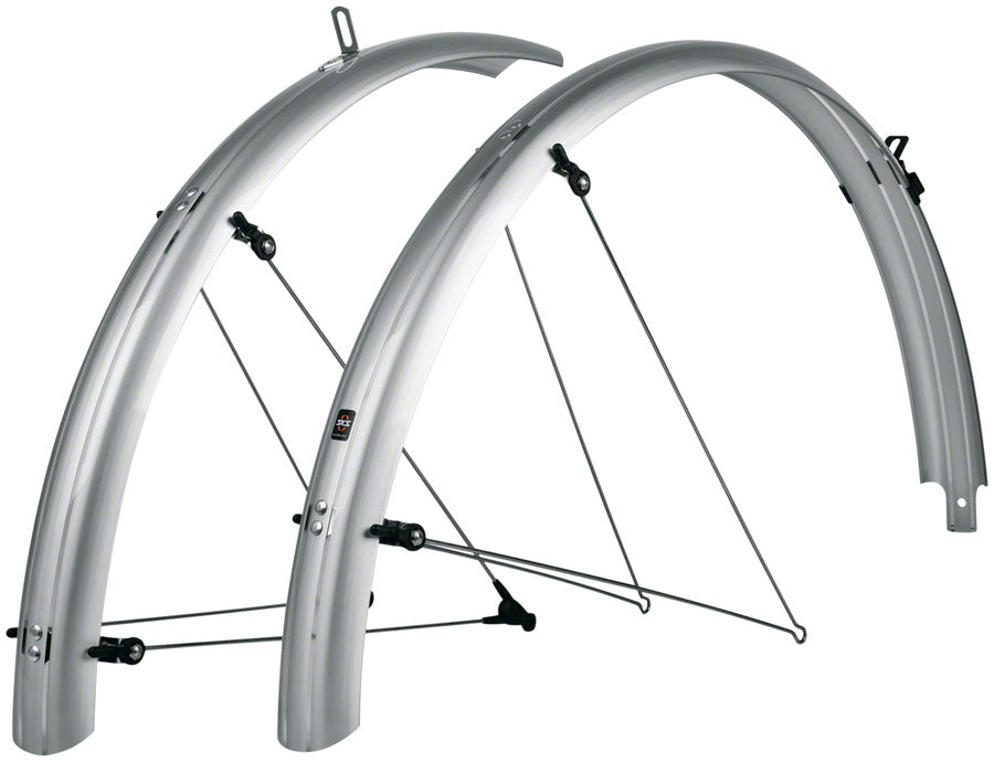 SKS B65 Bluemels Full Coverage Fender Set - 65mm 27.5/29/700 x 2.25 Silver Full Coverage Fender SKS   