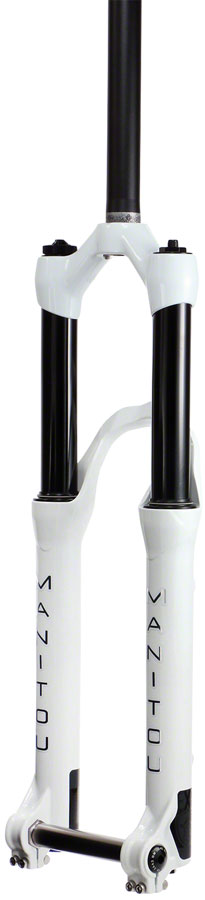Manitou Circus Expert Suspension Fork - 26" 100 mm 20 x 110 mm 41 mm Offset Gloss White Straight Steerer Suspension Fork Manitou   