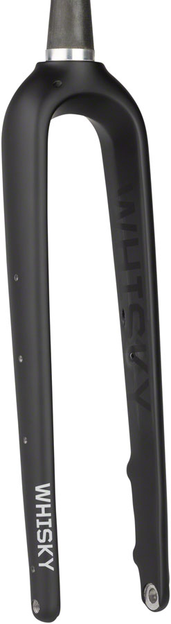 WHISKY No.9 MCX+ Fork - 12mm Thru Axle 1-1/8-1.5" Tapered Carbon Steerer Flat Mount Disc Matte BLK Cyclocross/Hybrid Fork Whisky Parts Co.   