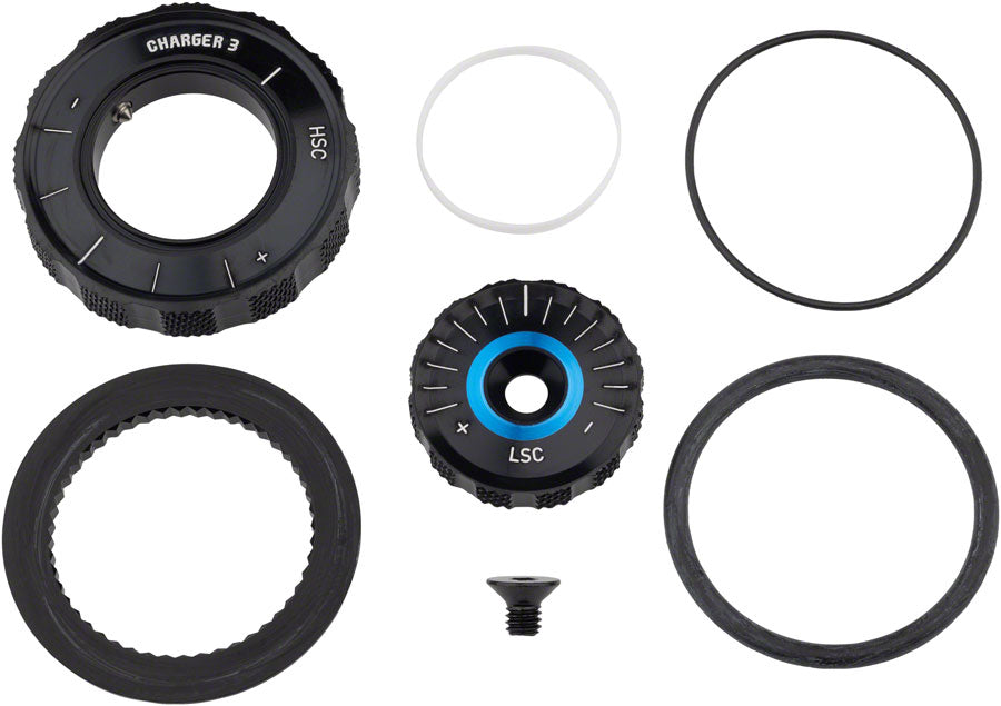 RockShox Compression Damper Knob Kit - Crown Charger 3 RC2  ZEB Select+/Ultimate A2+ 2023+ Adjuster Knob & External Hardware RockShox   
