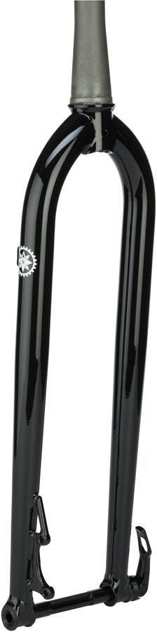 Salsa Cro Moto Grande Fork - 29" 100x15mm Thru-Axle 1-1/8" Tapered Steel IS Disc BLK Rigid Mountain Fork Salsa   