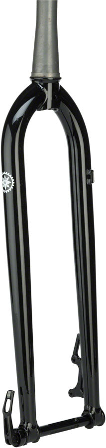 Salsa Cro Moto Grande Fork - 29" 100x15mm Thru-Axle 1-1/8" Tapered Steel IS Disc BLK Rigid Mountain Fork Salsa   