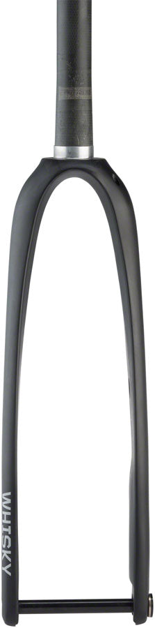 WHISKY No.9 RD Fork - 12mm Thru-Axle 1-1/4" Tapered Carbon Steerer Flat Mount Disc Matte BLK Road Fork Whisky Parts Co.   