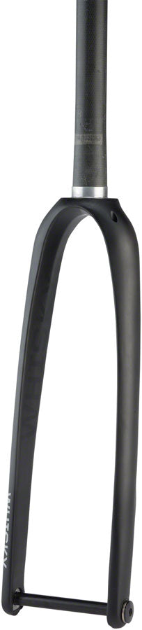 WHISKY No.9 RD Fork - 12mm Thru-Axle 1-1/4" Tapered Carbon Steerer Flat Mount Disc Matte BLK Road Fork Whisky Parts Co.   