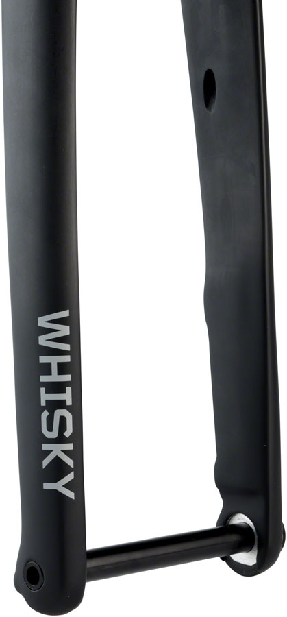 WHISKY No.9 RD Fork - 12mm Thru-Axle 1-1/4" Tapered Carbon Steerer Flat Mount Disc Matte BLK Road Fork Whisky Parts Co.   