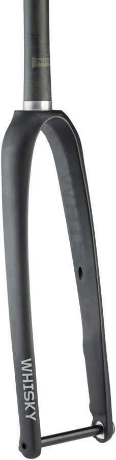 WHISKY No.9 RD Fork - 12mm Thru-Axle 1-1/4" Tapered Carbon Steerer Flat Mount Disc Matte BLK Road Fork Whisky Parts Co.   