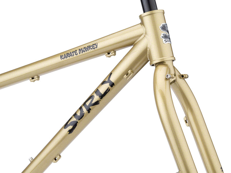 Surly Karate Monkey Frameset - 27.5" Steel Fools Gold X-Small Mountain Frame Surly   