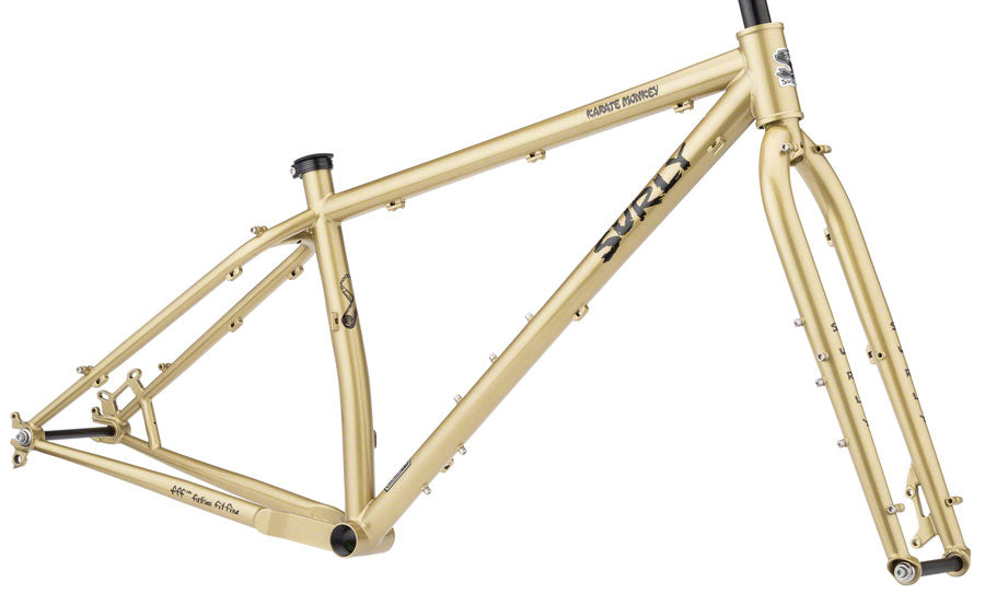 Surly Karate Monkey Frameset - 27.5" Steel Fools Gold X-Small Mountain Frame Surly   