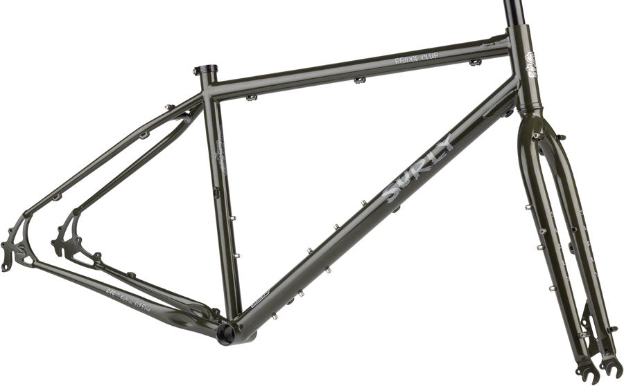 Surly Bridge Club Frameset - 27.5"/700c Steel Majestic Moss X-Large Touring Frame Surly   