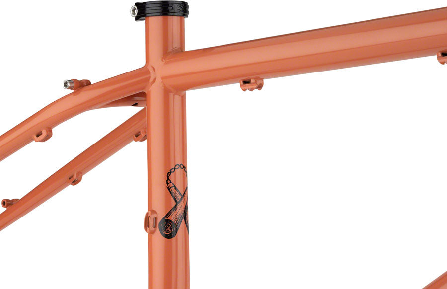 Surly Karate Monkey Frameset - 27.5" Steel Peach Salmon Sundae Large Mountain Frame Surly   