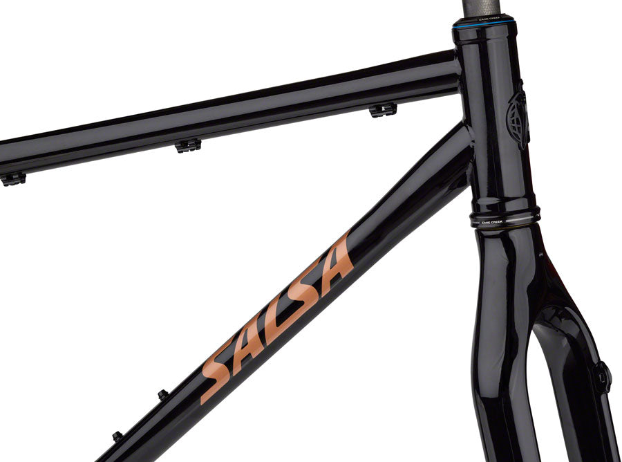 Salsa Fargo Frameset - 29" Steel Black Small All-Road Frame Salsa   