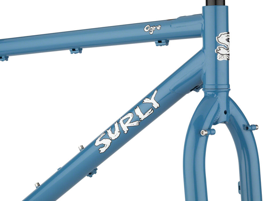 Surly Ogre Frameset - 29" Steel Cold Slate Blue Small Touring Frame Surly   