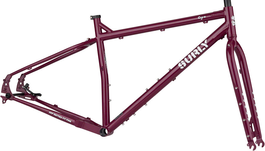Surly Ogre Frameset - 29" Steel Fermented Plum Small Touring Frame Surly   