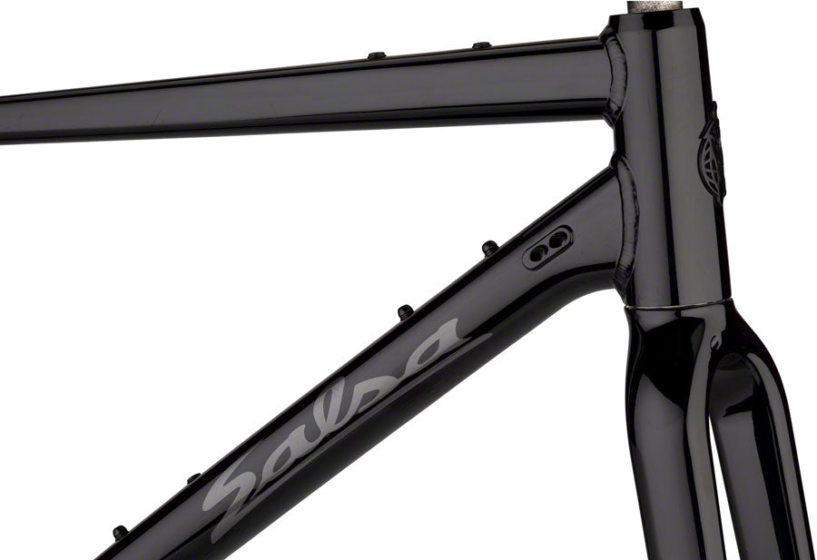 Salsa Journeyer Drop Bar Frameset - 700c/650b Aluminum Black 49cm All-Road Frame Salsa   