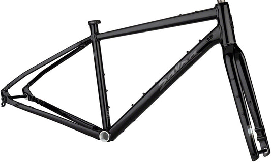 Salsa Journeyer Drop Bar Frameset - 700c/650b Aluminum Black 55cm All-Road Frame Salsa   