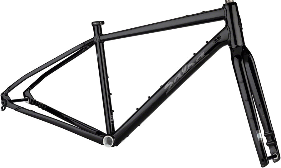 Salsa Journeyer Drop Bar Frameset - 700c/650b Aluminum Black 53cm All-Road Frame Salsa   