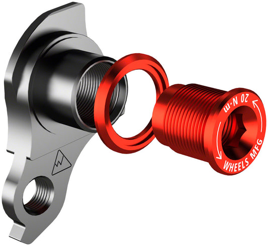 Wheels Manufacturing Universal Derailleur Hanger - 404-1 For Frames designed to accept SRAM UDH BLK/Red Derailleur Hangers and Hardware Wheels Manufacturing   