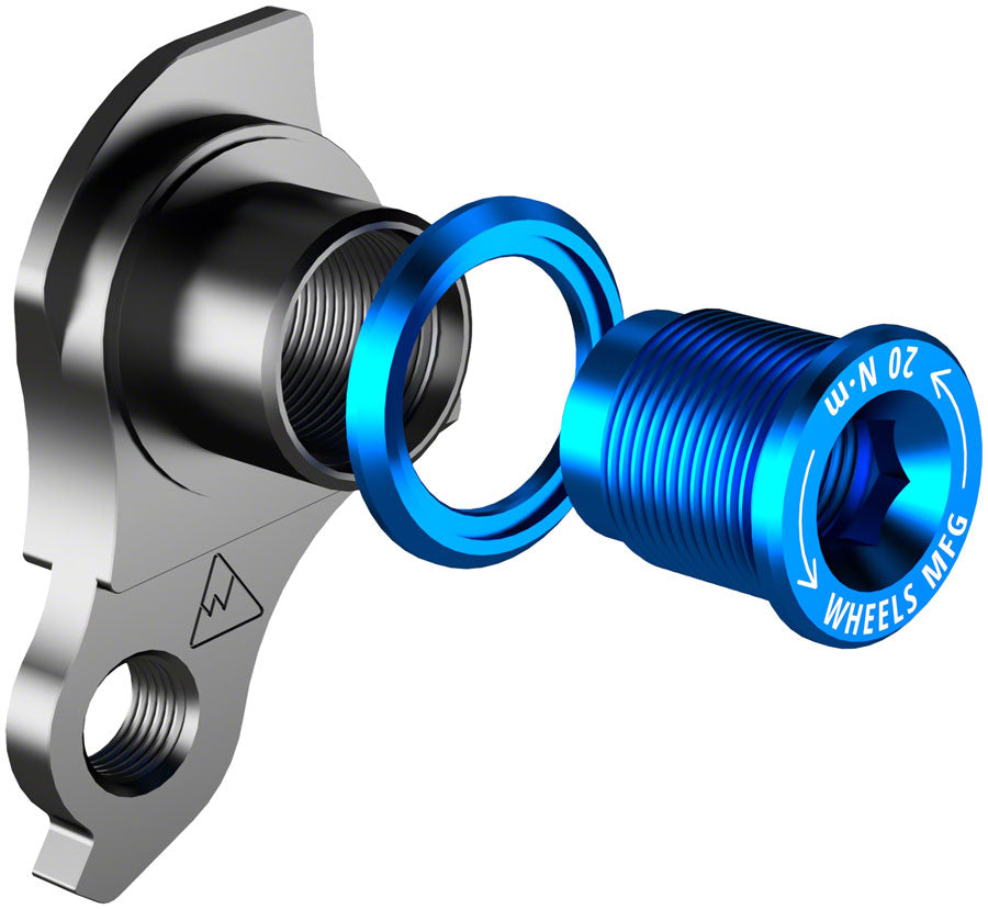 Wheels Manufacturing Universal Derailleur Hanger - 404-5 For Frames designed to accept SRAM UDH BLK/Teal Derailleur Hangers and Hardware Wheels Manufacturing   