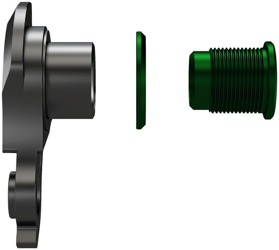 Wheels Manufacturing Universal Derailleur Hanger - 404-9 For Frames designed to accept SRAM UDH BLK/Green Derailleur Hangers and Hardware Wheels Manufacturing   