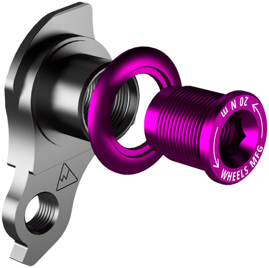 Wheels Manufacturing Universal Derailleur Hanger - 487-7 For Trek ABP MTB Frames designed to accept SRAM UDH BLK/Purple Derailleur Hangers and Hardware Wheels Manufacturing   