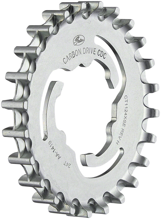 Gates Carbon Drive CDC CenterTrack Rear Sprocket for Enviolo - 24t Silver Belt Drive Cog Gates Carbon Drive   