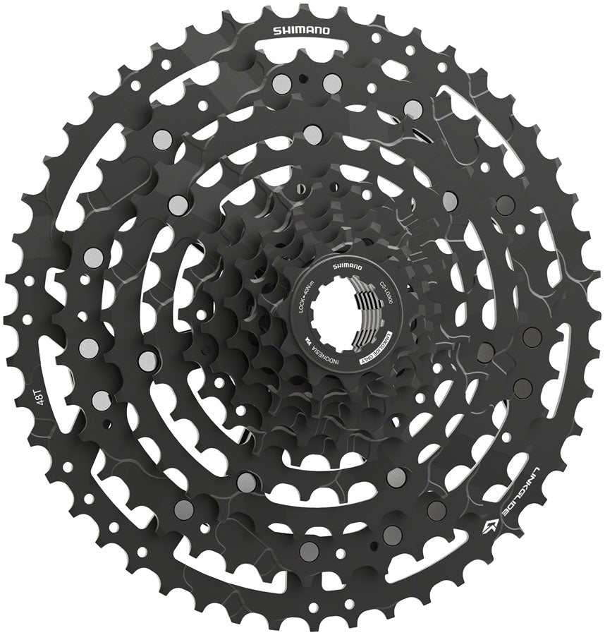 Shimano CUES  CS-LG300-10 Cassette - 10-Speed 11-48t LINKGLIDE Black Cassettes and Cogs Shimano   