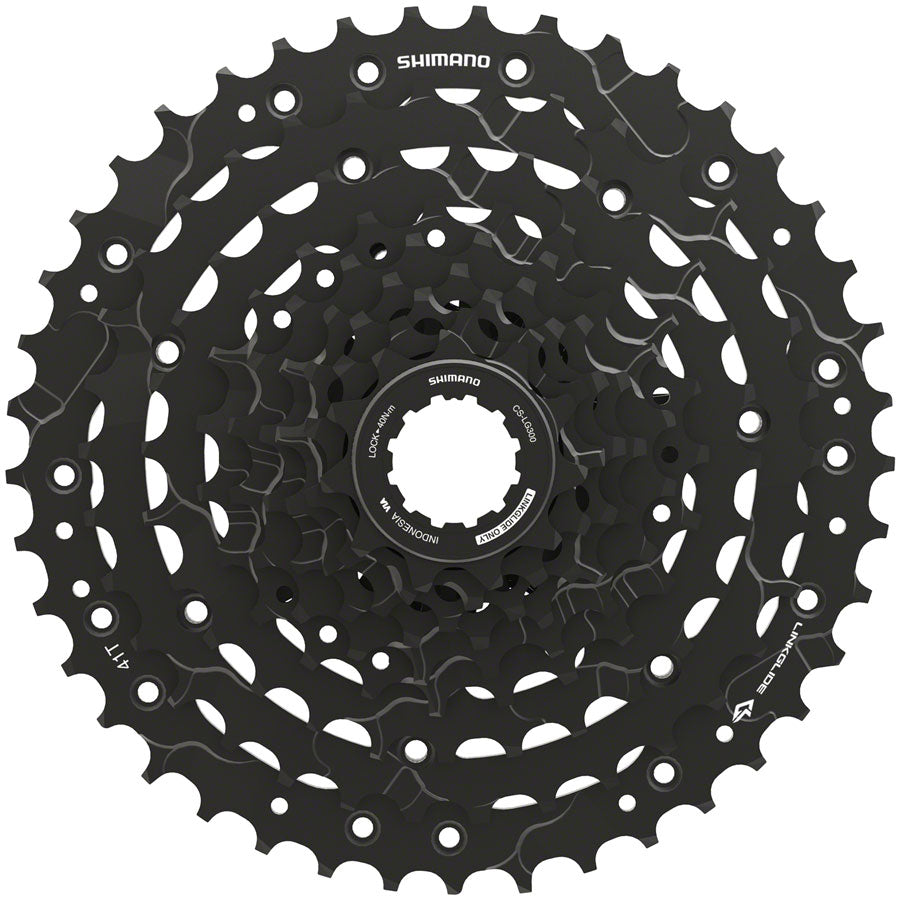 Shimano CUES  CS-LG300-9 Cassette - 9-Speed 11-41t LINKGLIDE Black Cassettes and Cogs Shimano   