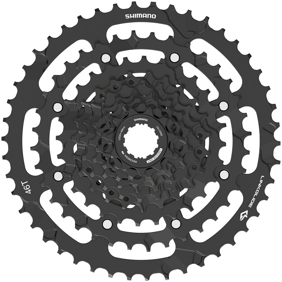Shimano CUES  CS-LG300-9 Cassette - 9-Speed 11-46t LINKGLIDE Black Cassettes and Cogs Shimano   