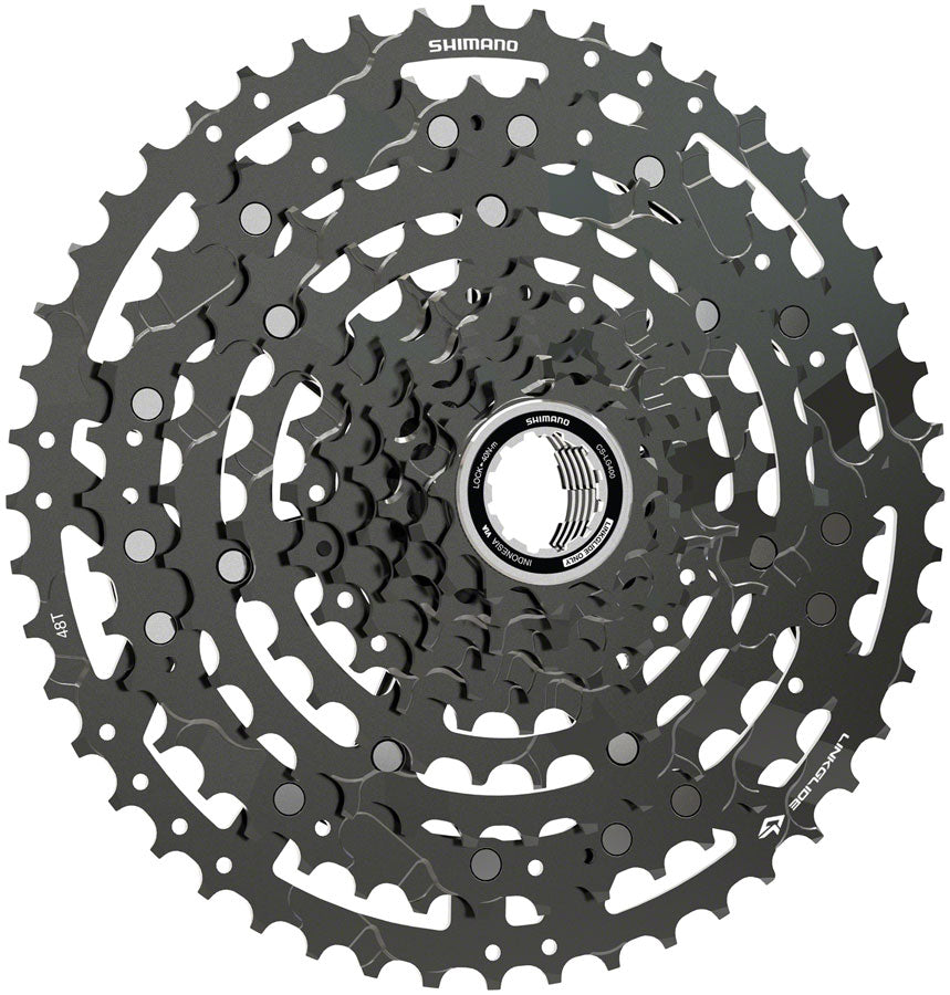 Shimano CUES  CS-LG400-10 Cassette - 10-Speed 11-48t LINKGLIDE Black Cassettes and Cogs Shimano   