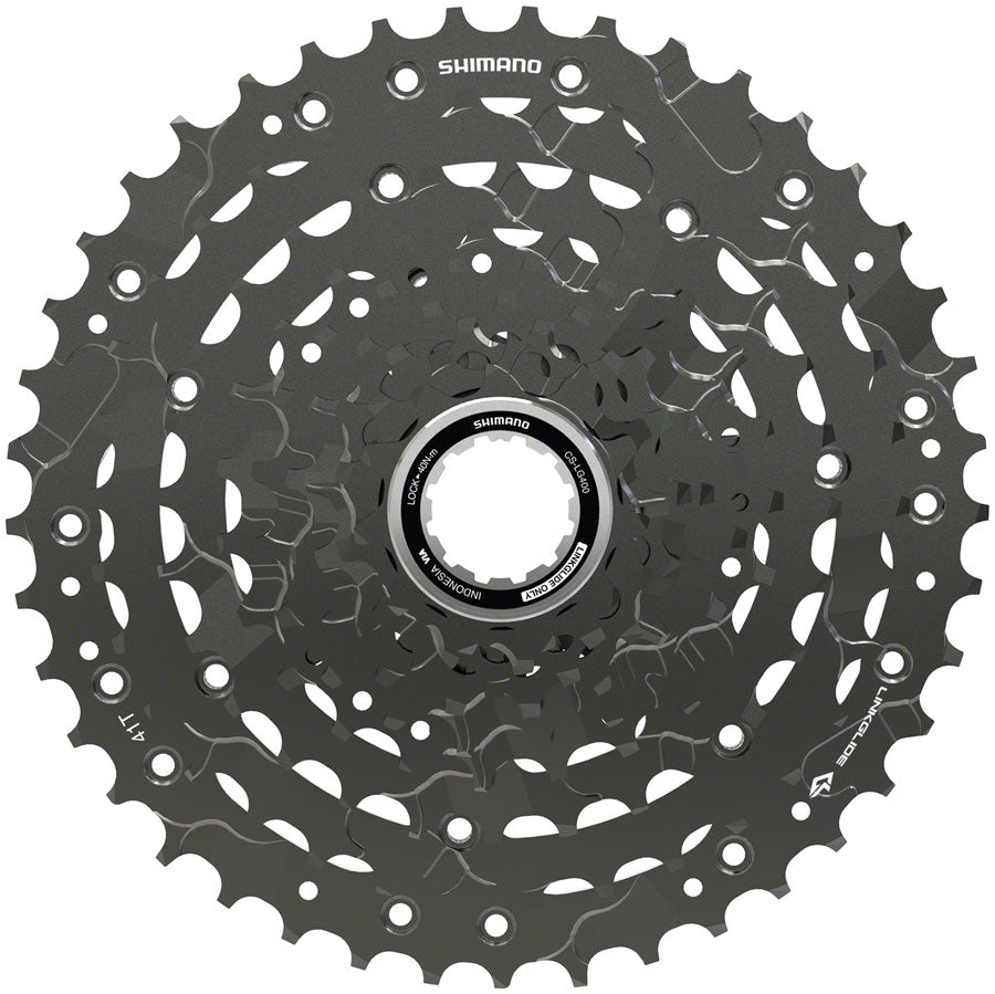 Shimano CUES  CS-LG400-9 Cassette - 9-Speed 11-41t LINKGLIDE Black Cassettes and Cogs Shimano   