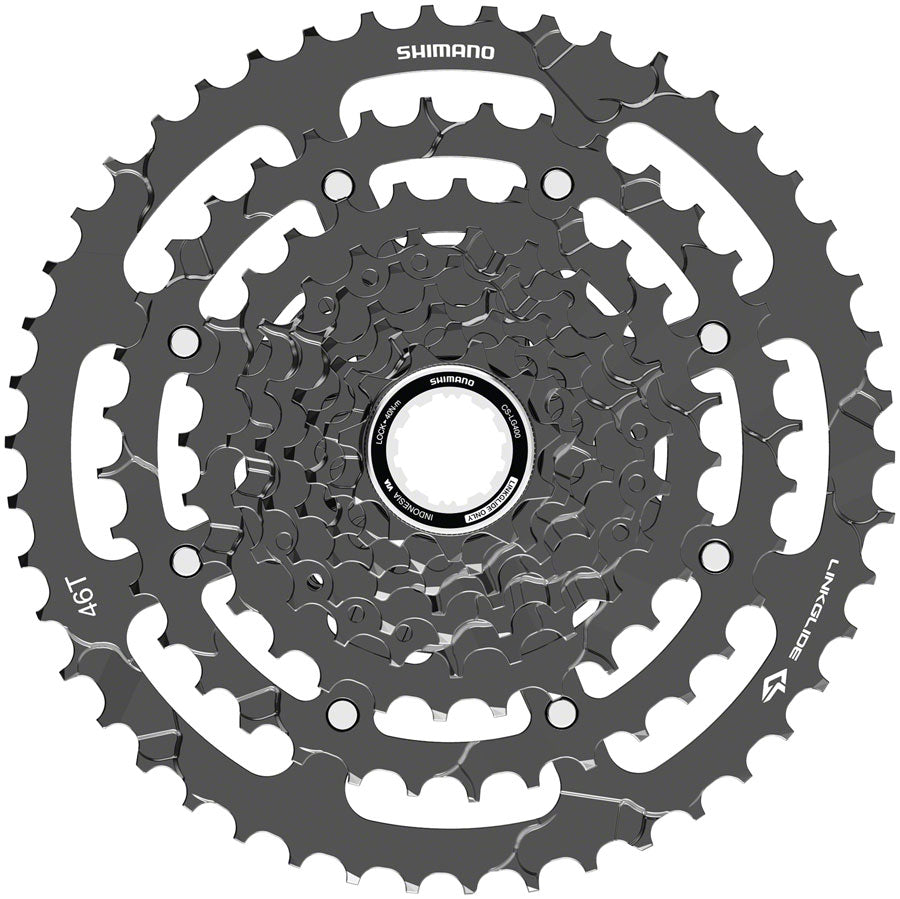 Shimano CUES  CS-LG400-9 Cassette - 9-Speed 11-46t LINKGLIDE Black Cassettes and Cogs Shimano   