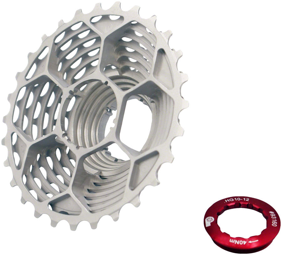 Prestacycle UniBlock PRO Cassette - 12-Speed Shimano For HG 12 Freehub 11-30 Silver Cassettes and Cogs Prestacycle   