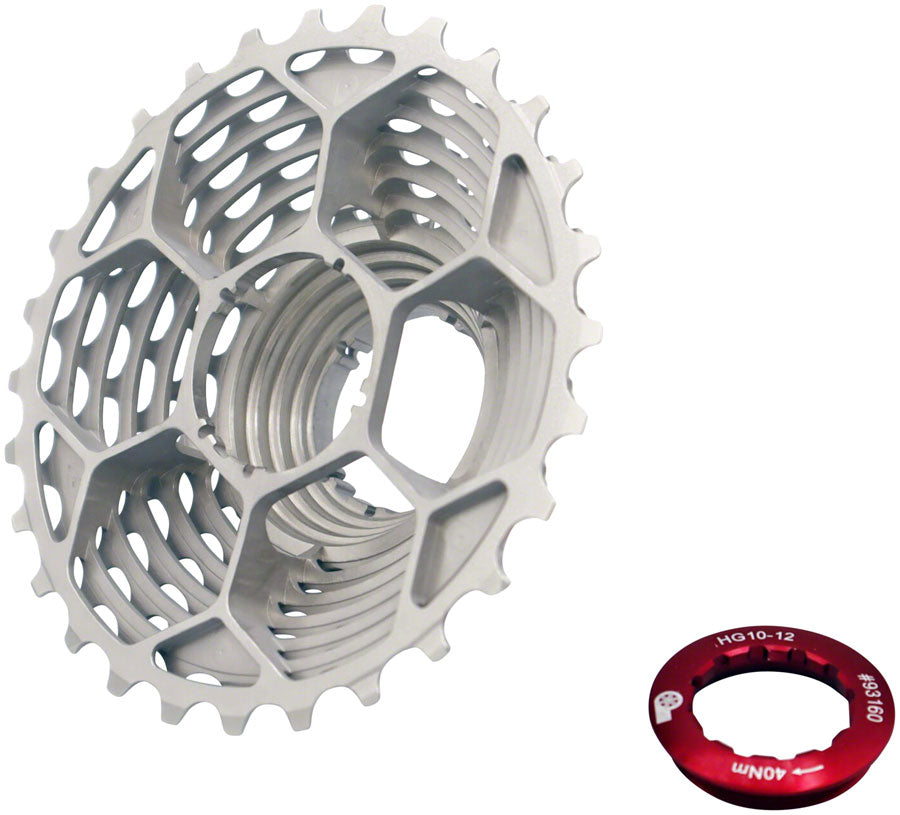 Prestacycle UniBlock PRO Cassette - 12-Speed Shimano For HG 12 Freehub 11-32 Silver Cassettes and Cogs Prestacycle   