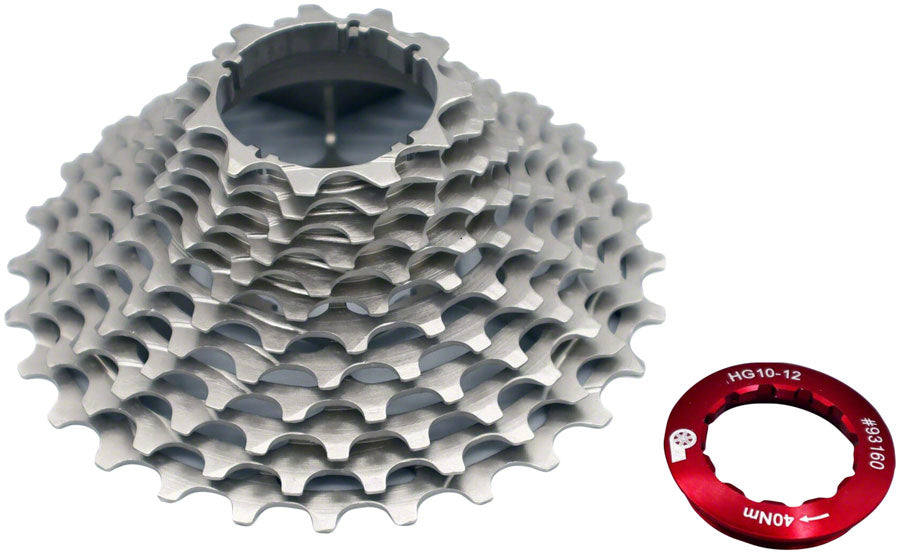 Prestacycle UniBlock PRO Cassette - 12-Speed Shimano For HG 12 Freehub 11-32 Silver Cassettes and Cogs Prestacycle   