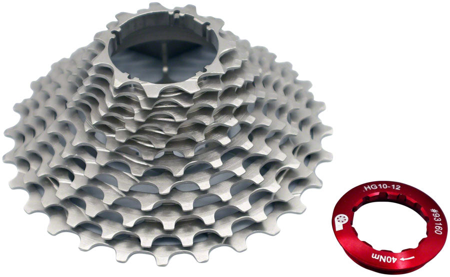 Prestacycle UniBlock PRO Cassette - 12-Speed Shimano For HG 12 Freehub 11-34 Silver Cassettes and Cogs Prestacycle   