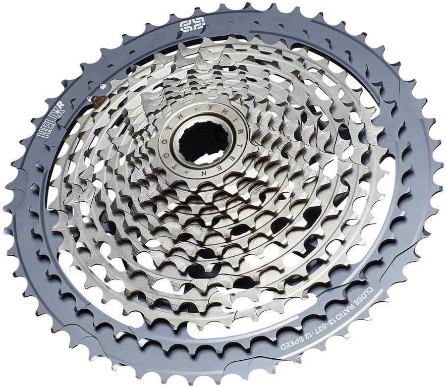 e*thirteen Helix Race Cassette - 12-Speed 13-52t Gray Cassettes and Cogs E*thirteen   